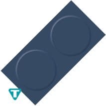 PAVIMENTO CIRCULOS 2,7MM AZUL JEANS 207